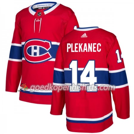 Montreal Canadiens Tomas Plekanec 14 Adidas 2017-2018 Rood Authentic Shirt - Mannen